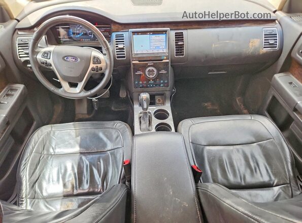 2FMHK6D87KBA20775 2019 FORD FLEX Gray Вид панелі приладів