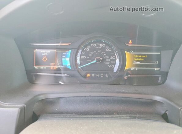 2FMHK6D87KBA22574 2019 FORD FLEX Black Instrument cluster view