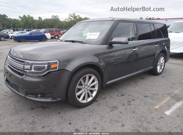 2FMHK6D88KBA13303 2019 FORD FLEX Gray Vista tres cuartos delantera izquierda