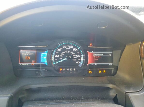 2FMHK6D88KBA35947 2019 FORD FLEX Black Instrument cluster view