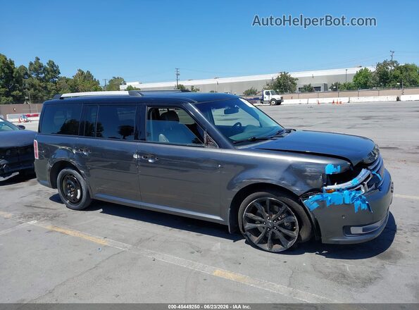 2FMHK6D8XJBA02141 2018 FORD FLEX Gray უკანა სალონის ხედი