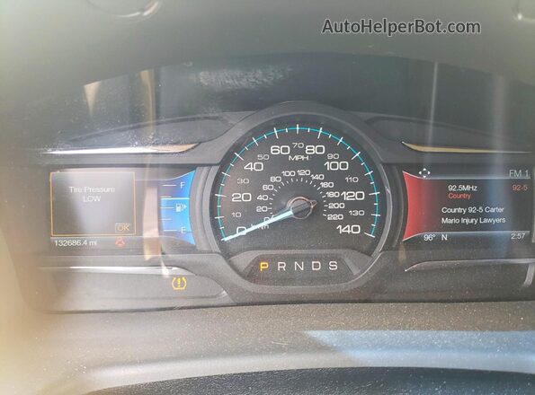 2FMHK6DTXGBA08454 2016 FORD FLEX Maroon ხელსაწყოთა პანელის ხედი