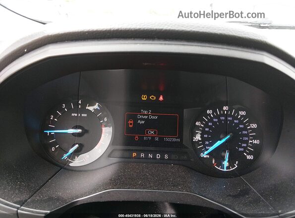 2FMPK3G90HBB93030 2017 FORD EDGE Silver Вид задніх сидінь