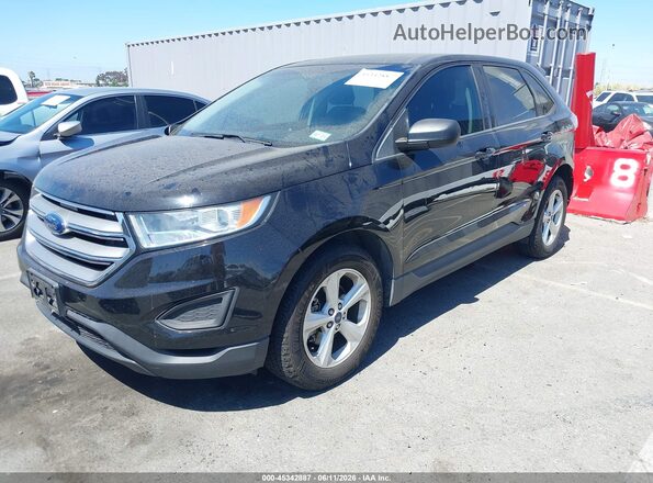 2FMPK3G90JBB51480 2018 FORD EDGE Black Առջևի ձախ երեք քառորդ տեսարան
