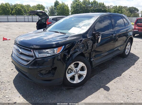 2FMPK3G91JBC06535 2018 FORD EDGE Black წინა მარცხენა ხედი სამი მეოთხედიდან