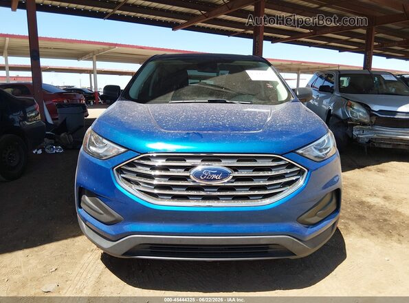 2FMPK3G92MBA16442 2021 FORD EDGE Blue Widok wnętrza z tyłu