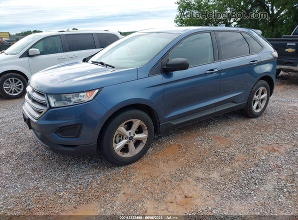 2FMPK3G93JBB63204 2018 FORD EDGE Blue Առջևի ձախ երեք քառորդ տեսարան