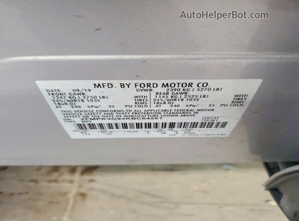 2FMPK3G93KBC64261 2019 FORD EDGE Silver Engine compartment view