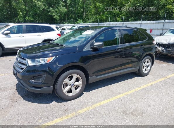 2FMPK3G97JBB96125 2018 FORD EDGE Black Vista tres cuartos delantera izquierda