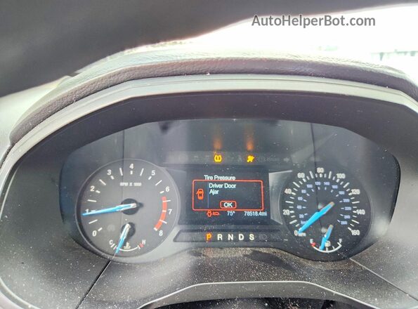 2FMPK3G97KBC50038 2019 FORD EDGE Blue Instrument cluster view