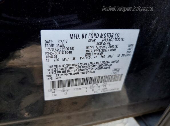 2FMPK3G98HBB56906 2017 FORD EDGE Черный 