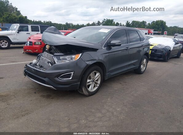 2FMPK3J80JBB35909 2018 FORD EDGE Gray Առջևի ձախ երեք քառորդ տեսարան