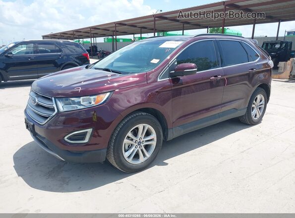 2FMPK3J83HBC63099 2017 FORD EDGE Burgundy Առջևի ձախ երեք քառորդ տեսարան