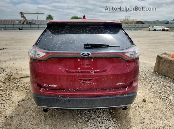 2FMPK3J85JBC37304 2018 FORD EDGE Red უკანა ხედი