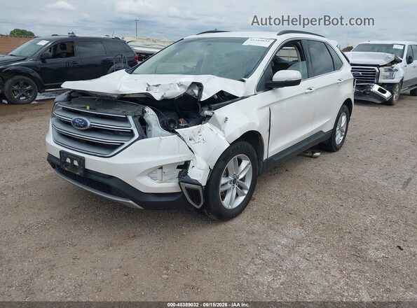 2FMPK3J87JBC51253 2018 FORD EDGE White Vista tres cuartos delantera izquierda