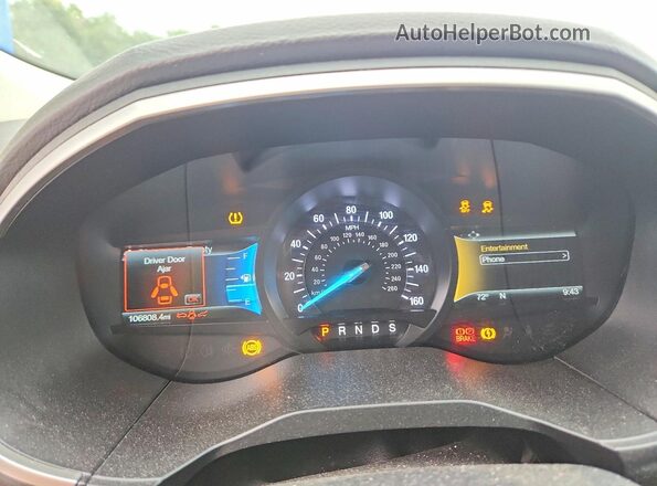 2FMPK3J88JBC53576 2018 FORD EDGE Gray ხელსაწყოთა პანელის ხედი