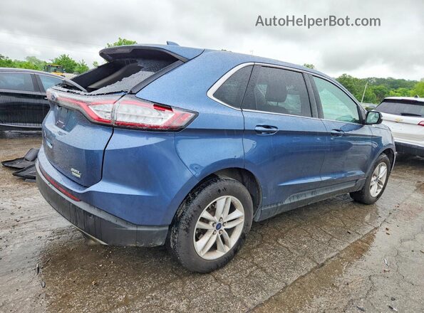 2FMPK3J90JBB50600 2018 FORD EDGE Blue Задня права чверть