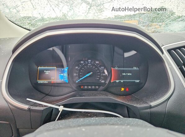 2FMPK3J90JBB50600 2018 FORD EDGE Blue Вид щитка приладів