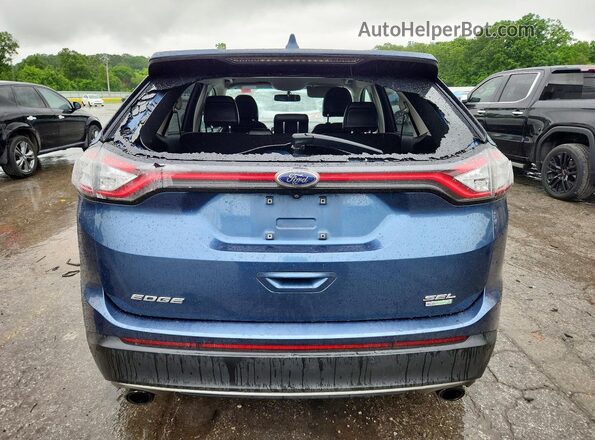 2FMPK3J90JBB50600 2018 FORD EDGE Blue Вид ззаду
