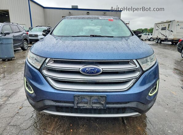 2FMPK3J90JBB50600 2018 FORD EDGE Blue Вид спереду