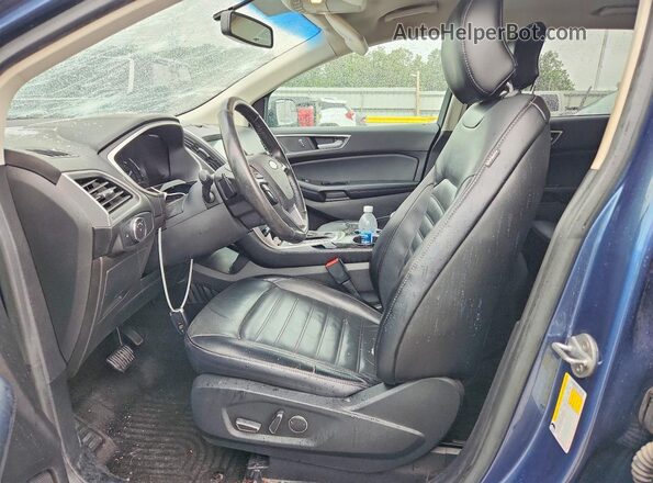 2FMPK3J90JBB50600 2018 FORD EDGE Blue Вид салону спереду