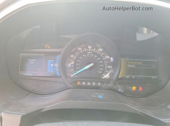 2FMPK3J90JBC37090 2018 FORD EDGE White Widok zestawu wskaźników