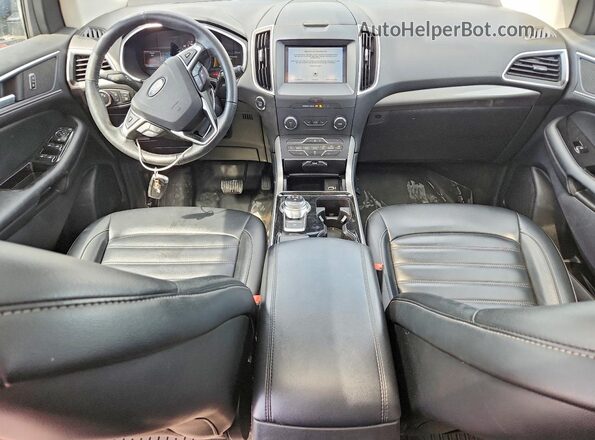 2FMPK3J90KBB79418 2019 FORD EDGE Blue Вид панелі приладів