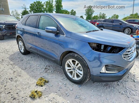 2FMPK3J90KBB79418 2019 FORD EDGE Blue Передня права чверть