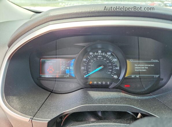 2FMPK3J90KBB79418 2019 FORD EDGE Blue Вид щитка приладів
