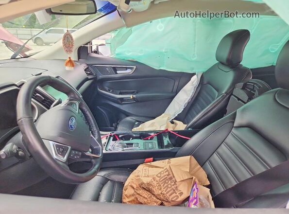 2FMPK3J90KBC62055 2019 FORD EDGE Красный Вид салона спереди