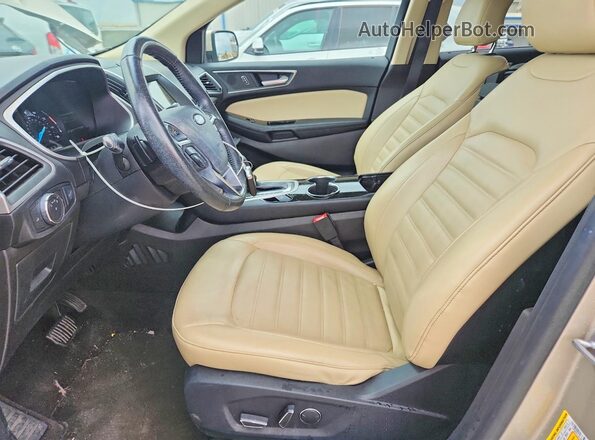 2FMPK3J91HBC10619 2017 FORD EDGE Tan Widok wnętrza z przodu