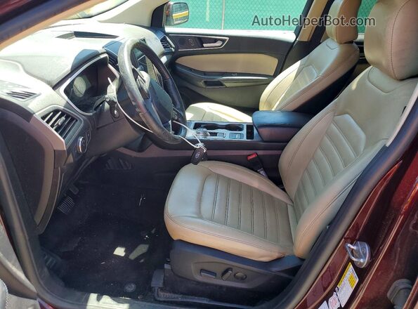 2FMPK3J91MBA21396 2021 FORD EDGE Burgundy Widok wnętrza z przodu