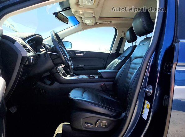 2FMPK3J92HBC49655 2017 FORD EDGE Blue Vista interior delantera
