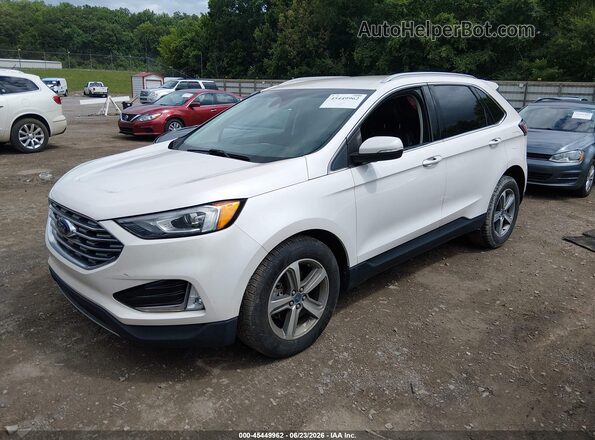 2FMPK3J93KBB85388 2019 FORD EDGE White Vista tres cuartos delantera izquierda
