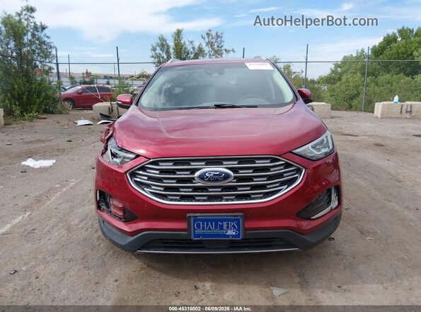 2FMPK3J94KBB46910 2019 FORD EDGE Red ხელსაწყოთა პანელის ხედი