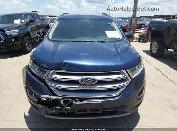 2FMPK3J95HBB10376 2017 FORD EDGE Blue Vista del cuadro de instrumentos