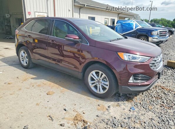2FMPK3J95KBB93282 2019 FORD EDGE Burgundy Передня права чверть