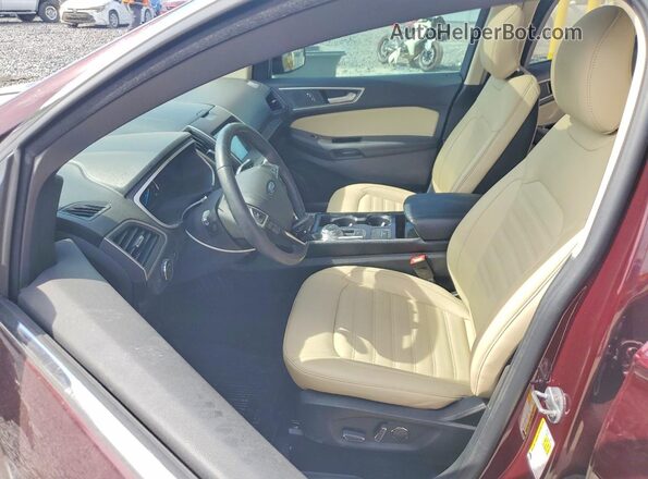 2FMPK3J95KBB93282 2019 FORD EDGE Burgundy Вид салону спереду