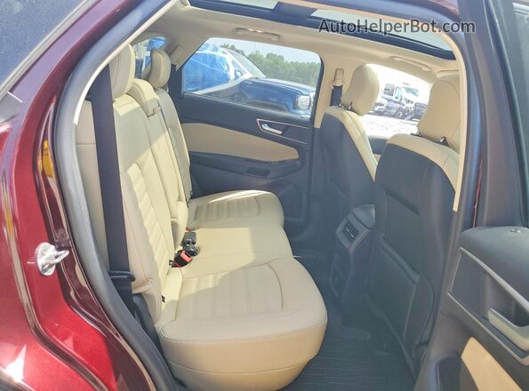 2FMPK3J95KBB93282 2019 FORD EDGE Burgundy Вид задньої частини салону