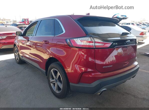 2FMPK3J95KBC48717 2019 FORD EDGE Red Rear left