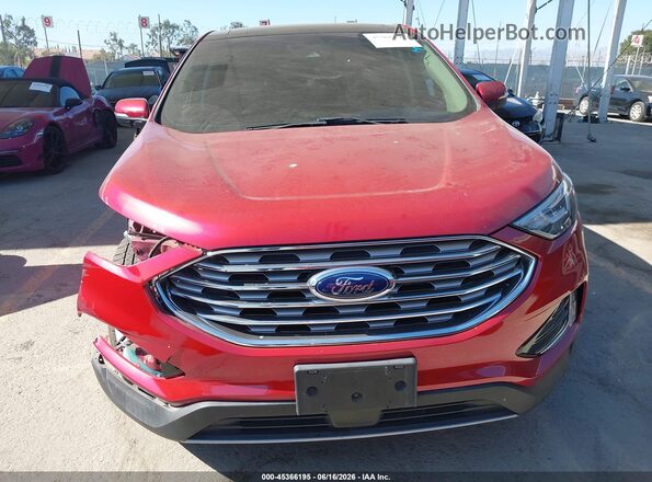 2FMPK3J95KBC48717 2019 FORD EDGE Red Rear interior view