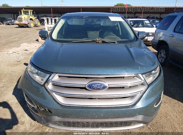 2FMPK3J96GBC40391 2016 FORD EDGE Blue Widok zestawu wskaźników