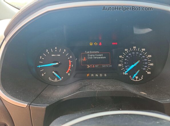 2FMPK3J96KBC32753 2019 FORD EDGE White Instrument cluster view