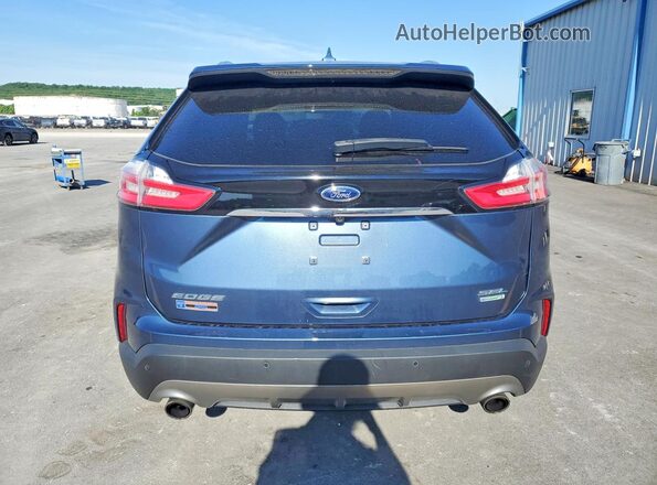 2FMPK3J96KBC61962 2019 FORD EDGE Blue Widok z tyłu