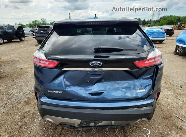 2FMPK3J97KBB68187 2019 FORD EDGE Синий Вид сзади