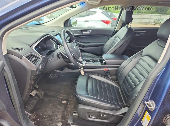 2FMPK3J97KBB68187 2019 FORD EDGE Синий Вид салона спереди