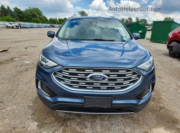2FMPK3J97KBB68187 2019 FORD EDGE Синий Вид спереди