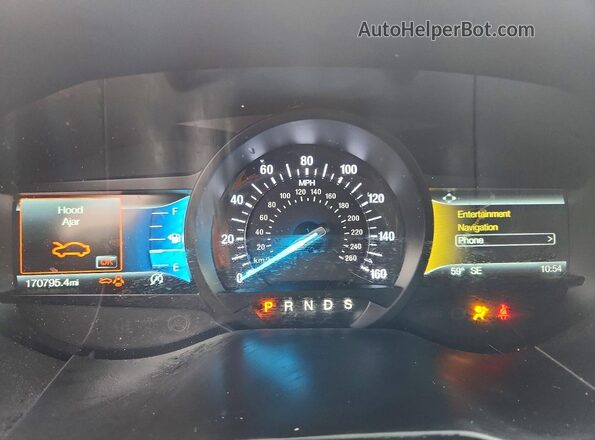 2FMPK3J97KBC01110 2019 FORD EDGE White Widok zestawu wskaźników