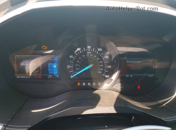 2FMPK3J97KBC24645 2019 FORD EDGE White Instrument cluster view