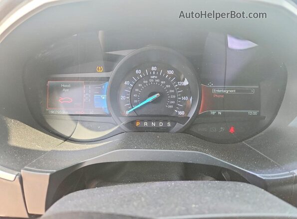 2FMPK3J97KBC47150 2019 FORD EDGE White Вид щитка приладів